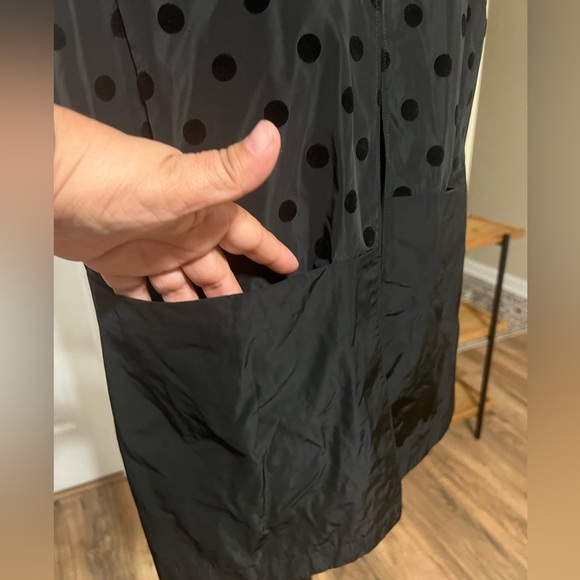 Sun Kim by Comfy USA Black Polka Dot Nylon Vest Sz S Layered Lagenlook Pockets - Picture 4 of 8